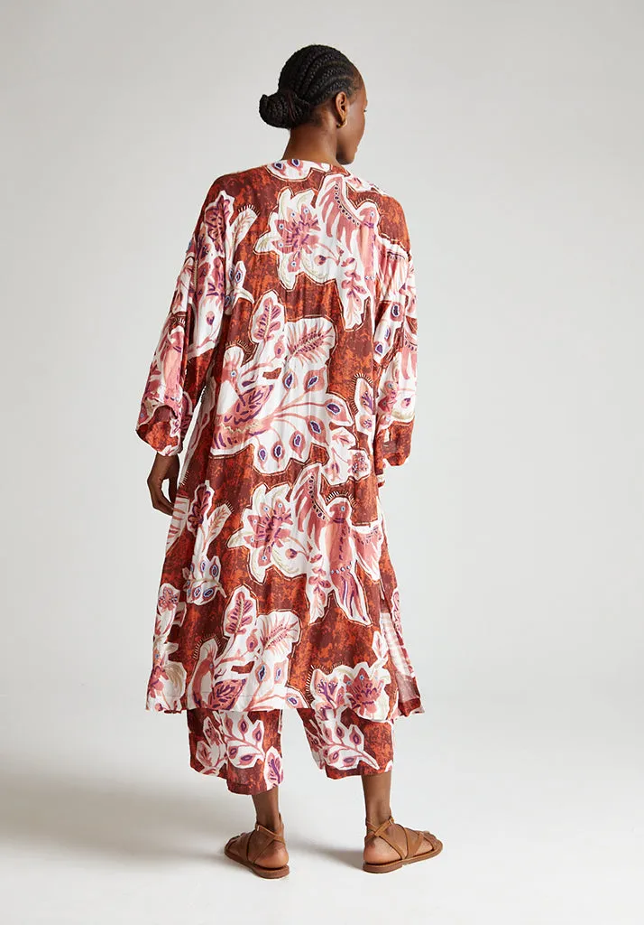 Amelia Edge To Edge Embellished Kimono In Multi