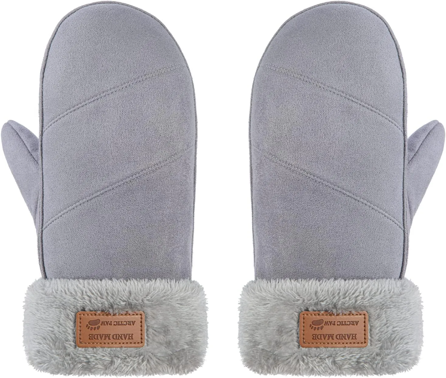 Arctic Paw Women's Faux fur Lined Faux Fur Cuff Winter Mittens