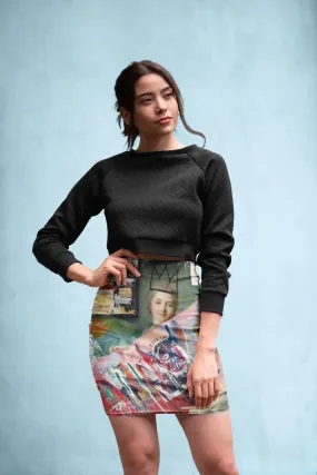 Basquiat Fan Pencil Skirt