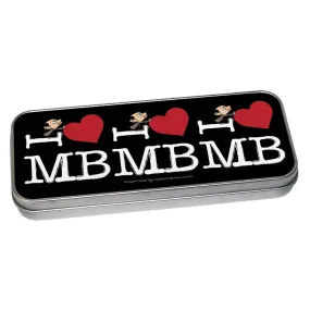 Black I Heart Mr Bean Pencil tin