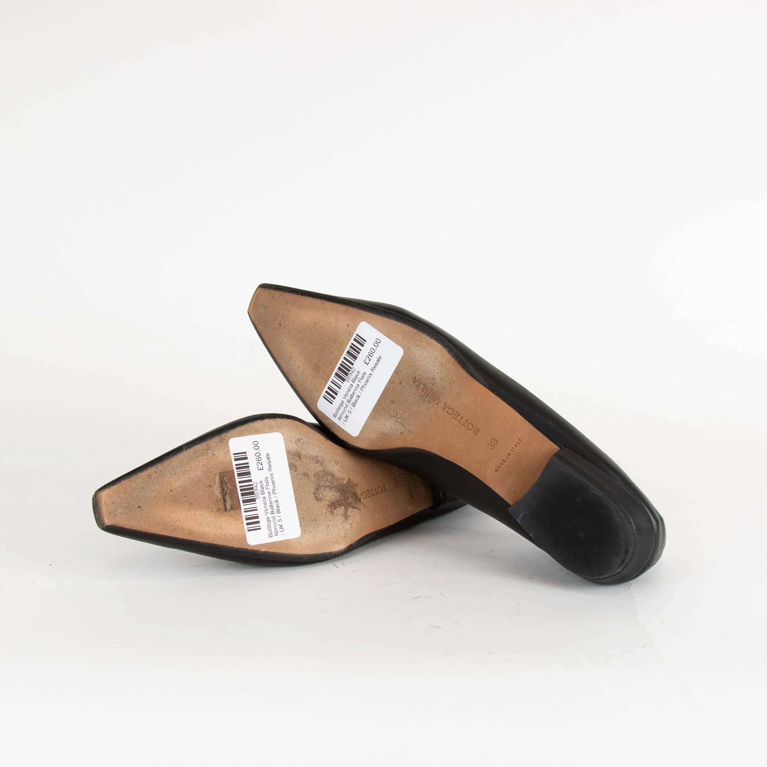 Bottega Veneta Black Almond Ballerina Flats