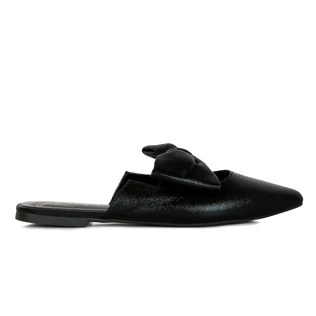 Casual Flats Mules With Bow Accents