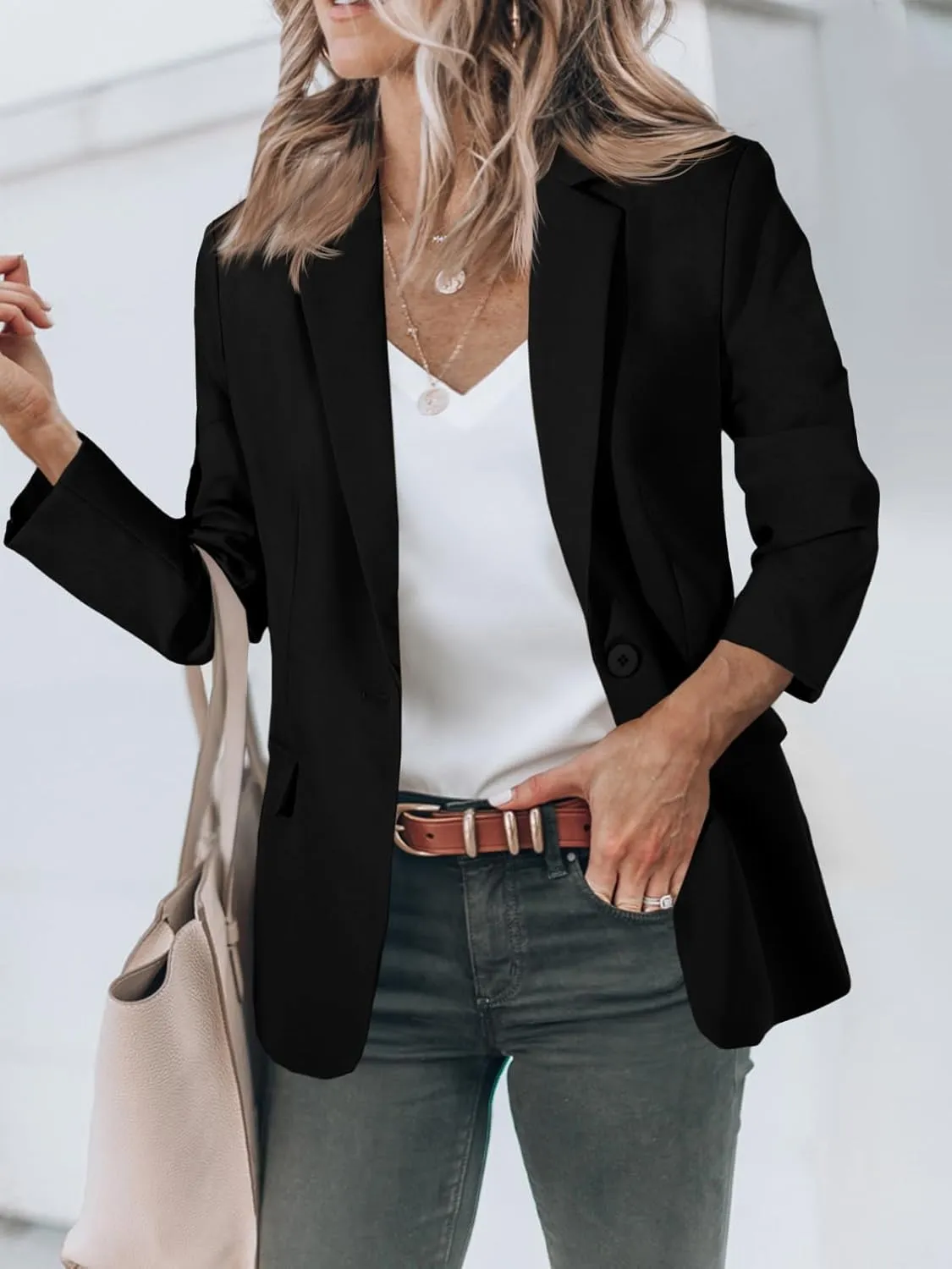 Cicy Bell Womens Work Blazers Long Sleeve Open Front Suit Jackets 2025 Business Casual Outfits