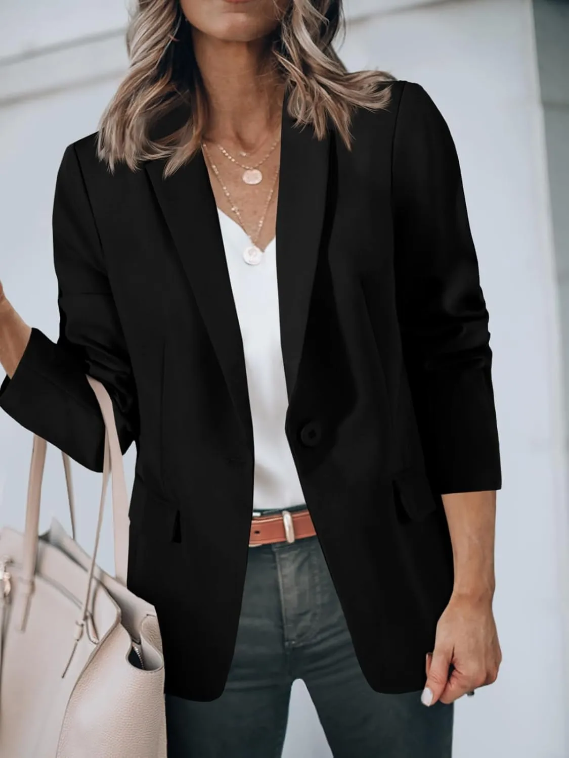 Cicy Bell Womens Work Blazers Long Sleeve Open Front Suit Jackets 2025 Business Casual Outfits