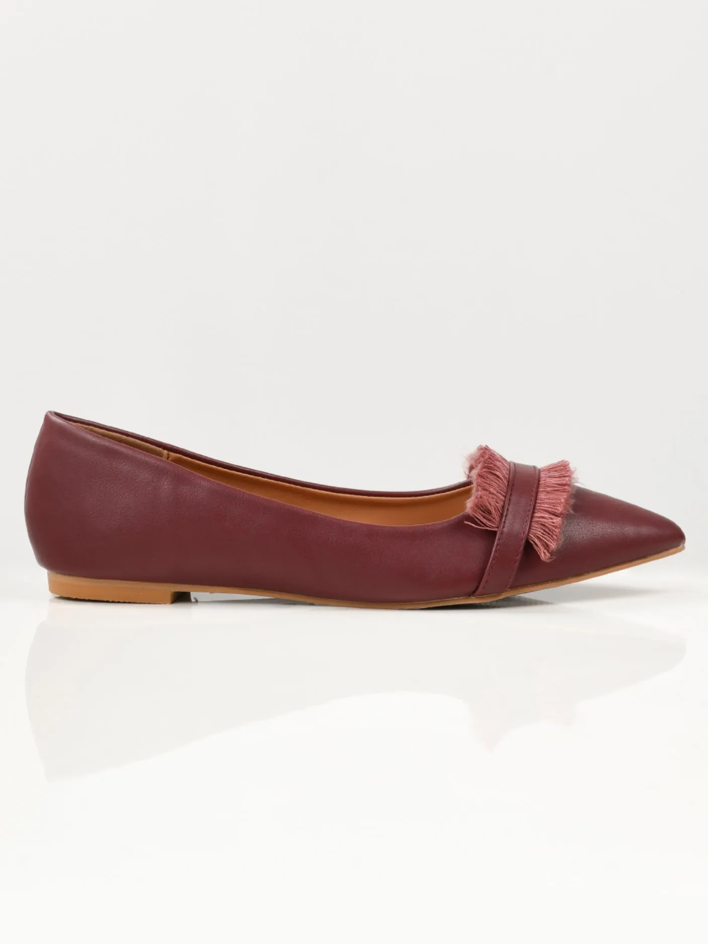 Fringe Shoes - Maroon
