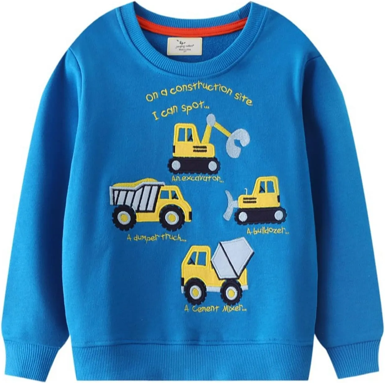 LOKTARC 2 Pack Toddler Boys Sweatshirts Patterned Long Sleeve Pullover Crewneck Tops Shirts