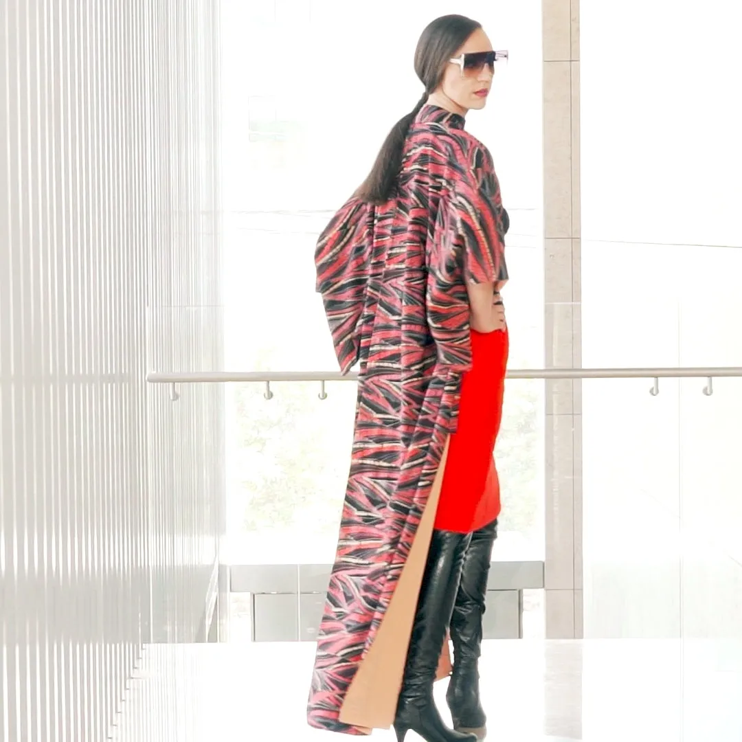 Red and Black Graffiti Kimono