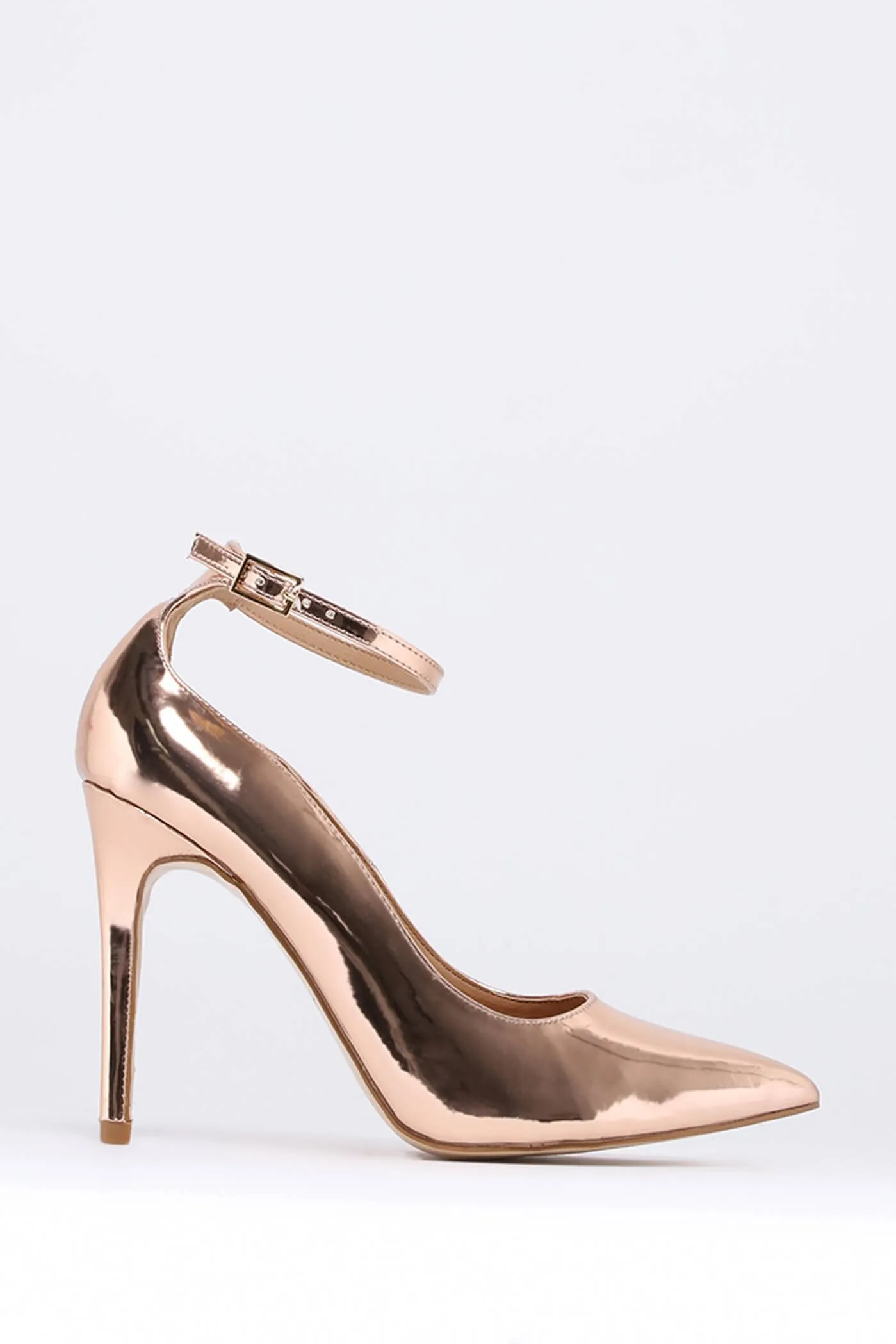 Rose Gold Pointed Toe Court Shoe