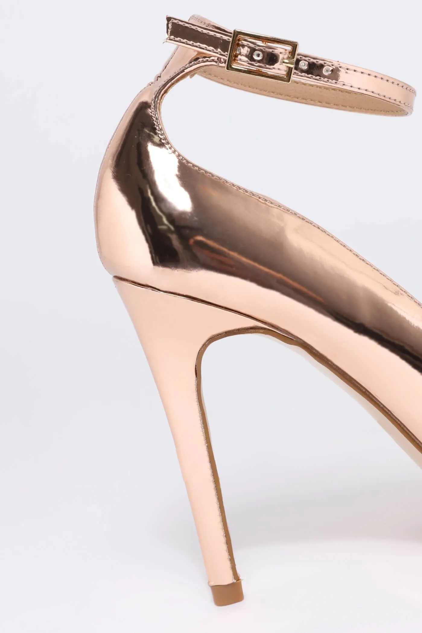 Rose Gold Pointed Toe Court Shoe
