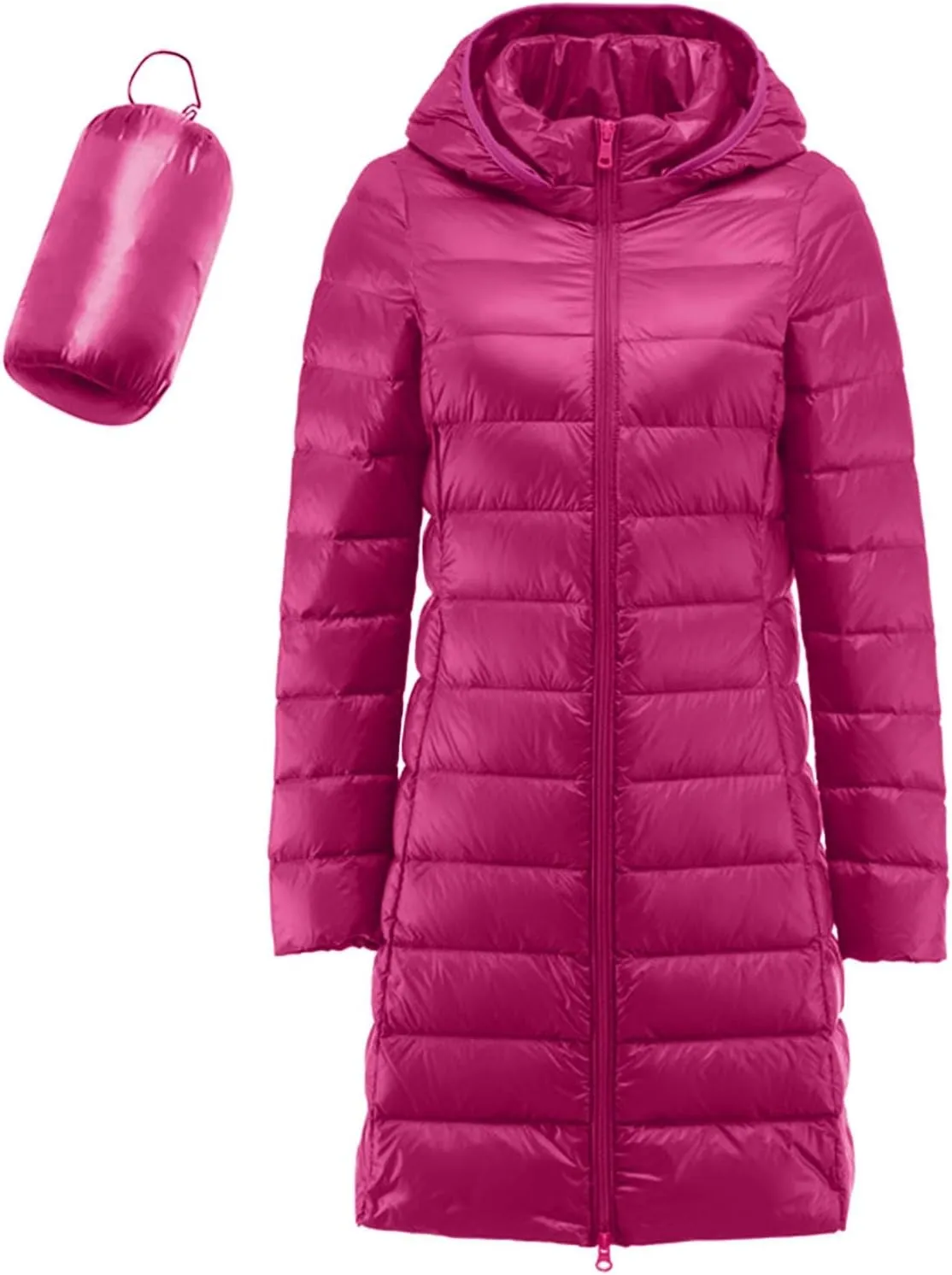 Womens Winter Long Puffer Jacket Lightweight Warm Packable Down Coat Casual Sport Quilted Outwear 2024 Outing Outfits