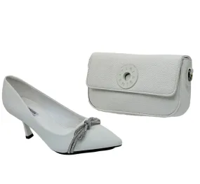 Yunai Pointed Heels and Handbag Set